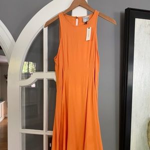 Orange anthropology dress